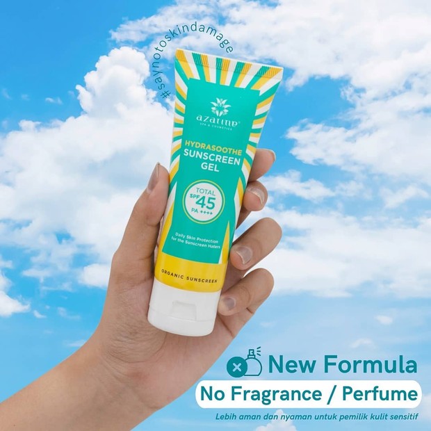 Azarine Hydrashoote Sunscreen Gel/instagram.com/azarinecosmeticofficial Azarine Hydrashoote Sunscreen Gel/instagram.com/azarinecosmeticofficial