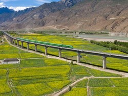 Asyik, Untuk Pertama Kalinya Tibet Miliki Jalur Kereta Peluru