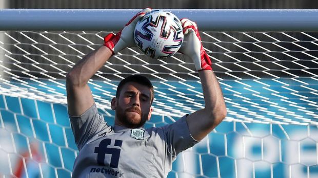 Soccer Football - Euro 2020 - Spain Training - Petrovsky Stadium, Saint Petersburg, Russia - June 30, 2021 Spain's Unai Simon during training REUTERS/Anton Vaganov