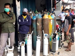 Pedagang Sebut Stok Oksigen Aman Sampai Bulan Depan