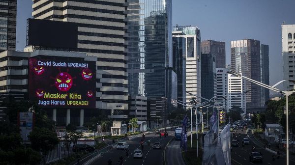 Kawasan Perkantoran Ibu Kota Jelang Pemberlakuan WFH 100%