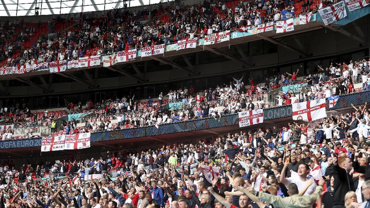 Duel Inggris vs Denmark akan disaksikan langsung 52 ribu fans Tiga Singa. (Foto: Getty Images/Catherine Ivill)