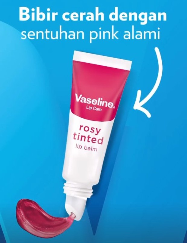 Rosy Tinted Lip Balm mampu mengatasi bibir kering agar lebih lembap dan cerah.