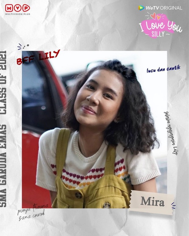 Shenina Cinnamon sebagai Mira/Instagram.com/iloveyousilly.series Shenina Cinnamon sebagai Mira/Instagram.com/iloveyousilly.series