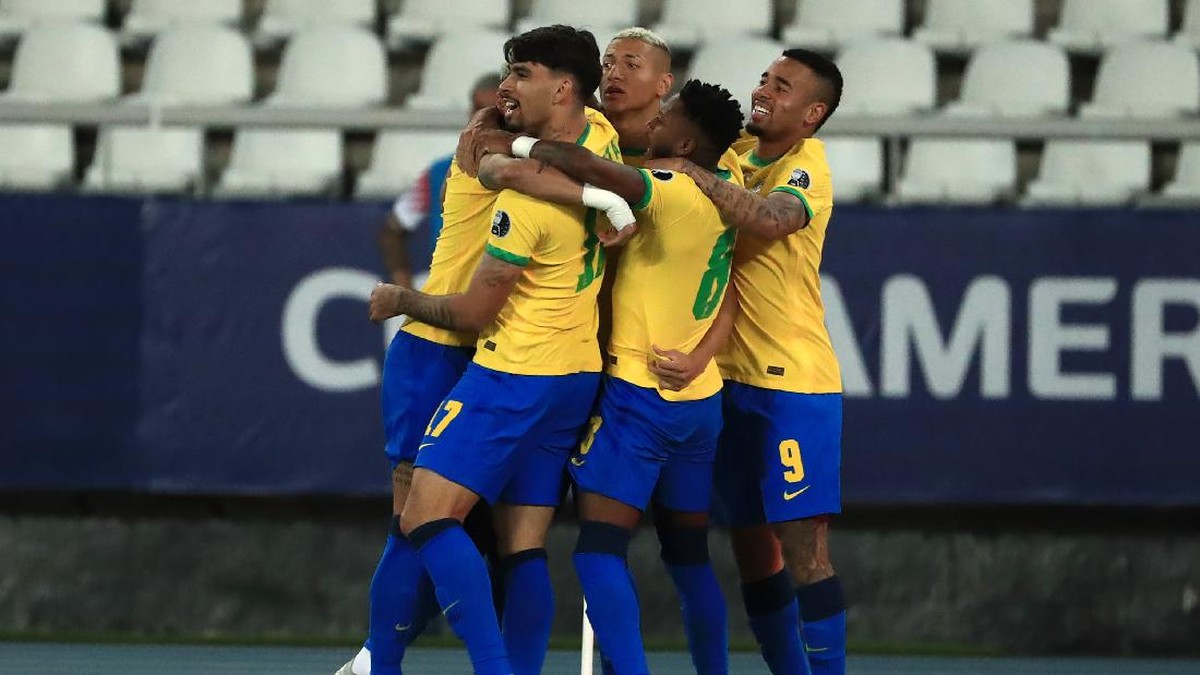 Brasil vs Chile di Copa America 2021. (Foto: Getty Images/Buda Mendes)
