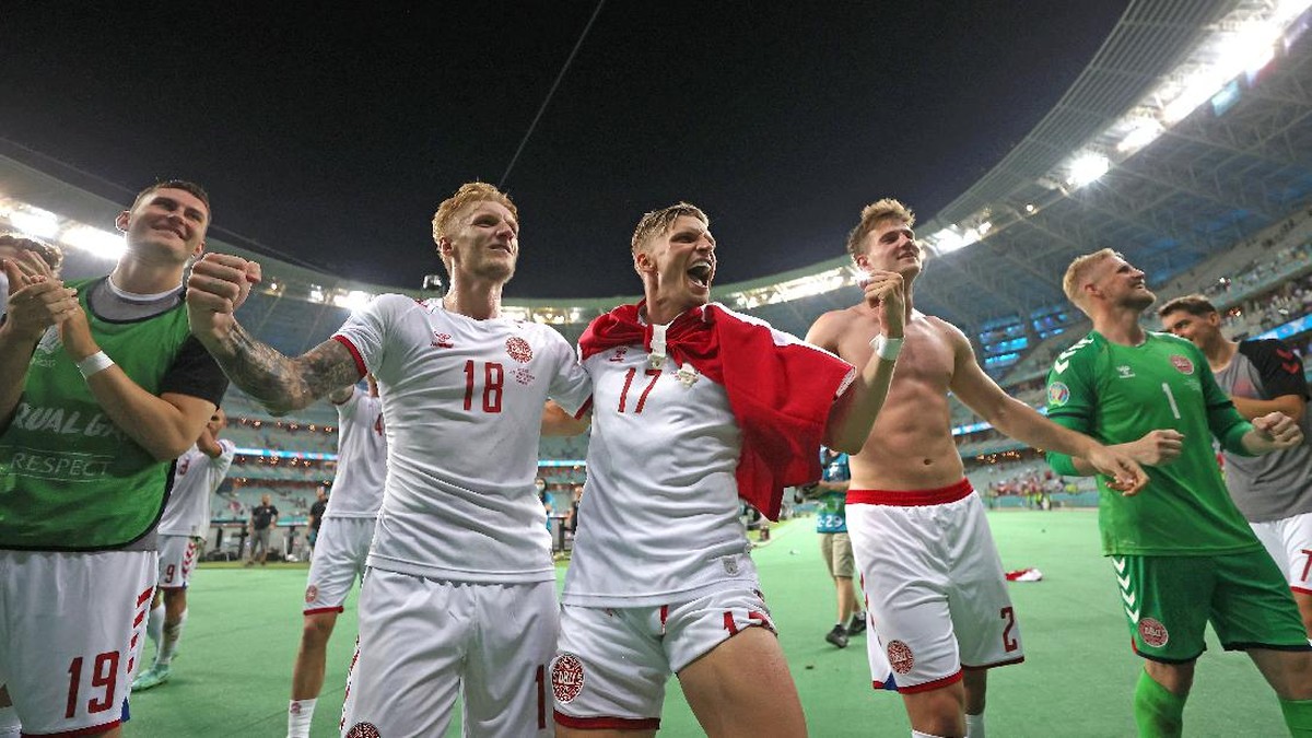Denmark kembali ke semifinal Piala Eropa untuk kali pertama sejak 1992. (Foto: Getty Images/Naomi Baker)