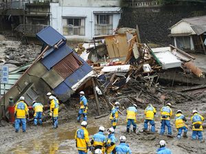 Potret Kerusakan Akibat Longsor di Jepang
