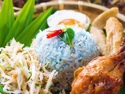 Resep Nasi Biru Bunga Telang yang Pulen Harum