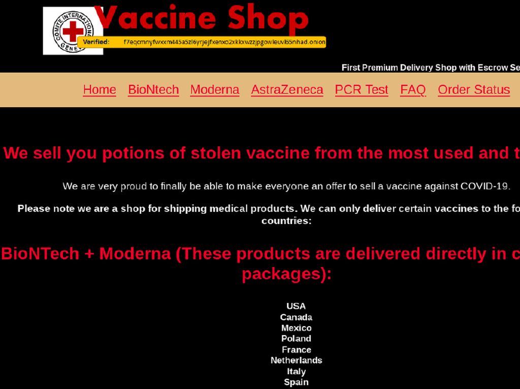 Vaksin COVID-19 Dijual di Dark Web, Asli atau Jebakan?