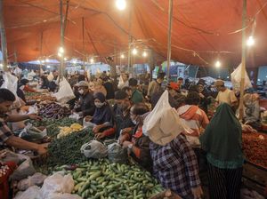 Waduh, Pasar di Cibinong Ramai Meski Tengah PPKM Darurat