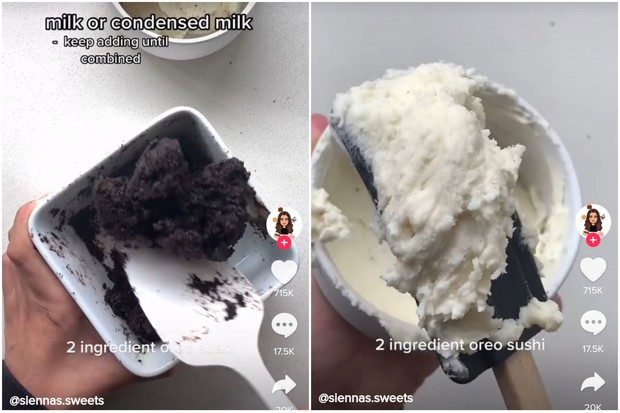 Foto: TikTok/Sienna Sweets oreo sushi