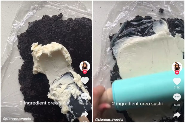 Foto: TikTok/Sienna Sweets oreo sushi