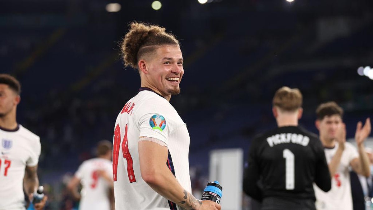 Kalvin Phillips menonjol bersama timnas Inggris di Euro 2020. (Foto: Getty Images/Lars Baron)