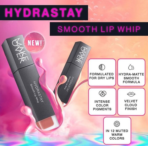 Make Over Hydrastay Smooth Lip Whip/Foto : instagram.com/makeoverid Make Over Hydrastay Smooth Lip Whip