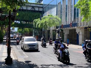 Begini Situasi Lalin Hari Pertama Kerja PPKM Darurat di Kota Surabaya