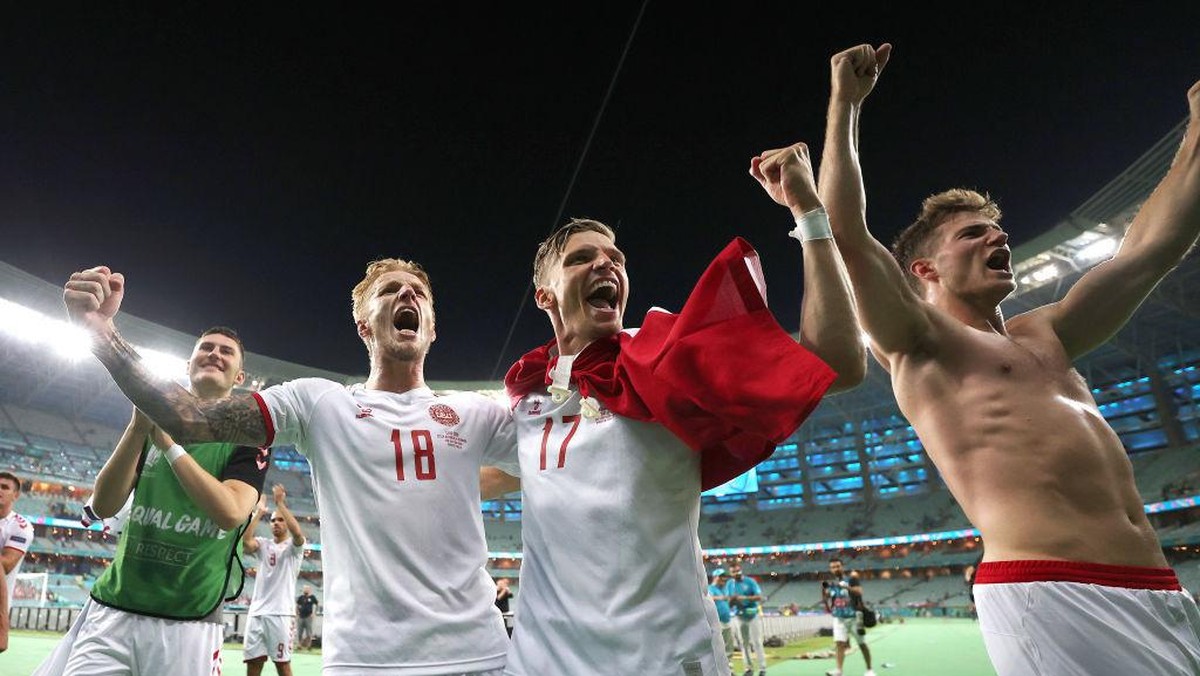 Denmark berhasil mengejutkan publik dengan lolos ke semifinal Piala Eropa 2020. Foto: Getty Images/Naomi Baker