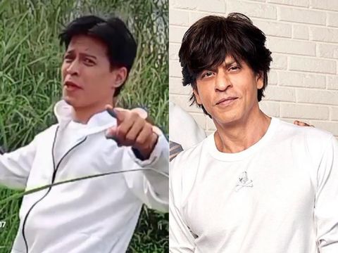 Viral pria yang mirip dengan aktor asal India, Shah Rukh Khan.