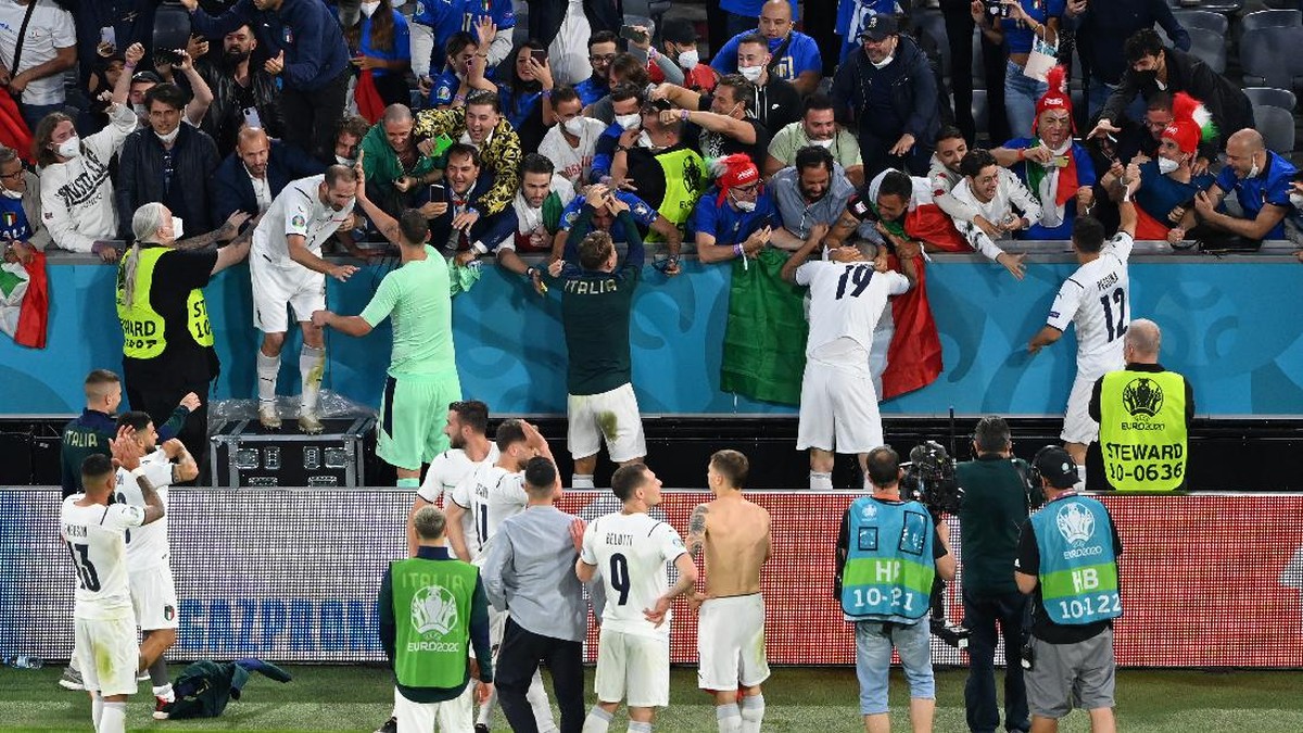Italia dan Spanyol bakal minim dukungan di semifinal Euro 2020. (Foto: Getty Images/Stuart Franklin)