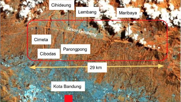 Lokasi yang dilewati Patahan Lembang Lokasi yang dilewati Patahan Lembang