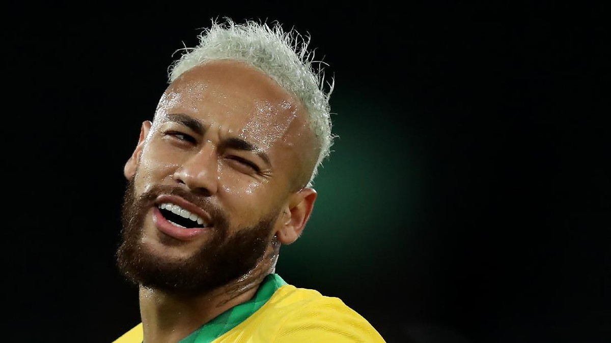 Neymar ngamuk ada pendukung Brasil yang menjagokan Argentina di final Copa America 2021. ( Foto: Getty Images/Buda Mendes)