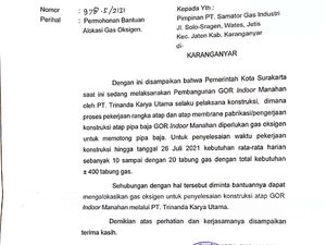 Ramai Pemkot Solo Minta 400 Tabung Oksigen Untuk Proyek GOR Jadi Sorotan Ramai Pemkot Solo Minta 400 Tabung Oksigen Untuk Proyek GOR Jadi Sorotan