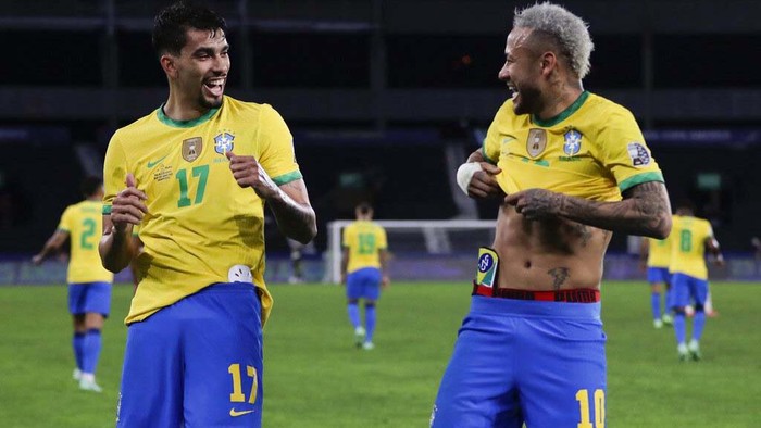 Tarian Lucas Paqueta Usai Antar Brasil ke Final Copa America 2021 Brasil melaju ke final Copa America 2021 setelah mengalahkan Peru di semifinal. Gol kemenangan Brasil dicetak oleh Lucas Paqueta.
