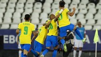 Semifinal Copa America 2021 antara Brasil vs Peru digelar di Estadio Olimpico Nilton Santos, Rio de Janeiro, Selasa (6/7/2021) pagi WIB. Tuan rumah tampil mendominasi atas Peru. AP  Photo/Bruna Prado