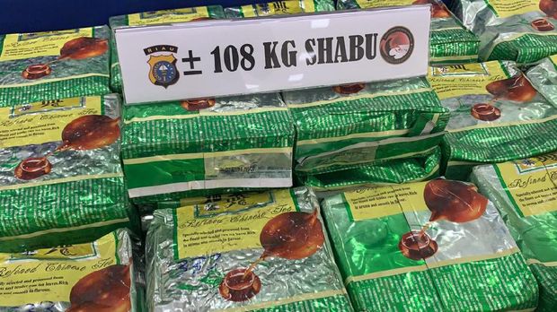 Polisi ungkap penyelundupan 108 kg sabu asal Malaysia di Riau