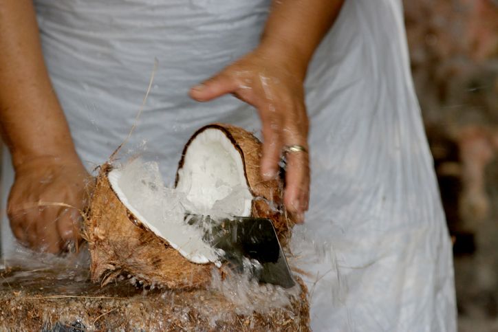 Air Kelapa Tua Tak Kalah Nutrisinya dari Air Kelapa Hijau yang Diburu Saat Pandemi
