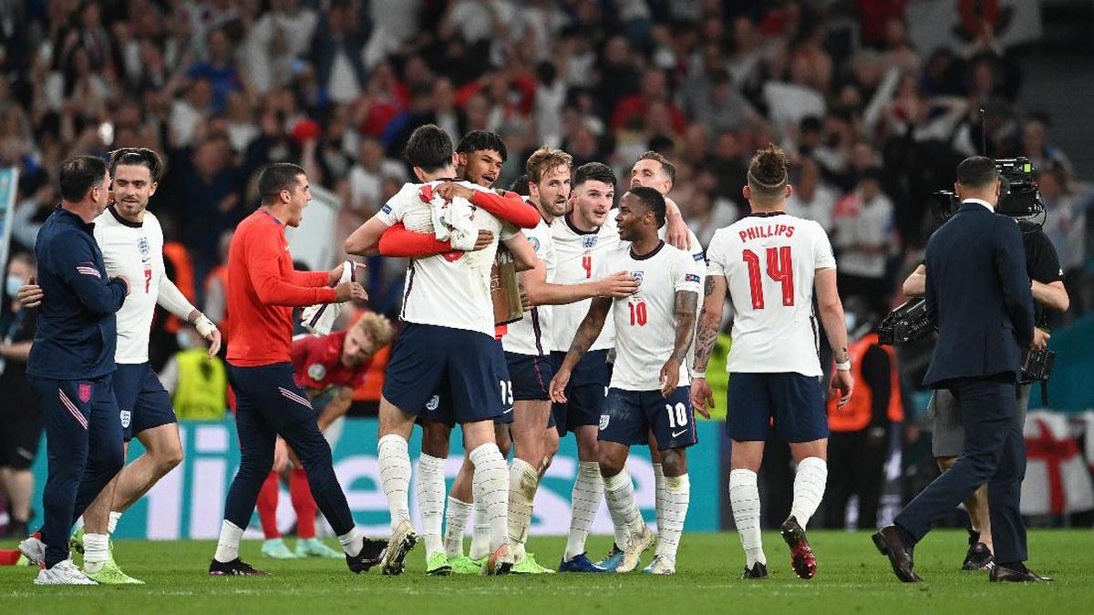 Inggris akhirnya bisa merasakan masuk final di ajang Piala Eropa. (Foto: Getty Images/Andy Rain - Pool)
