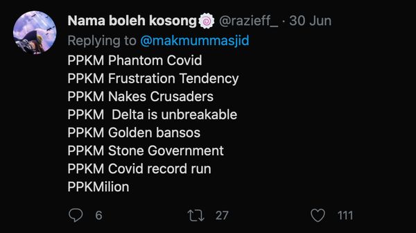 10 Plesetan Kocak PPKM ala Netizen Ini Menggelitik Jiwa Raga