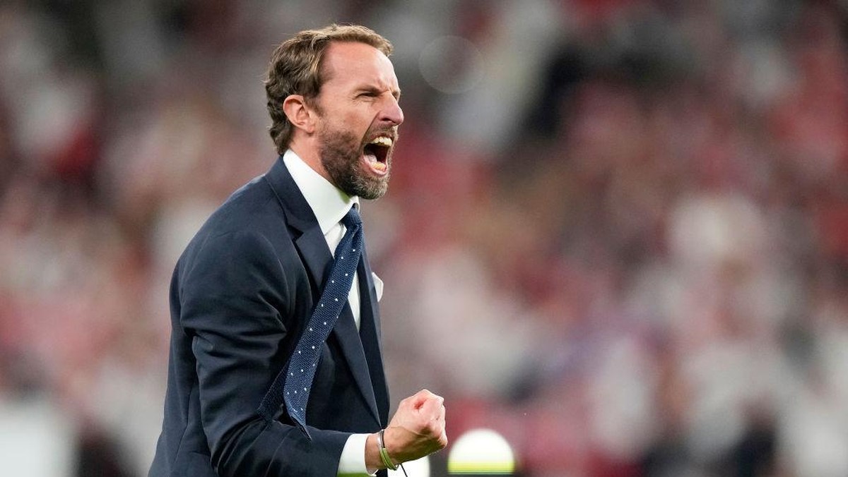 Gareth Southgate akhirnya bawa Inggris ke final turnamen besar (Getty Images/Frank Augstein - Pool)