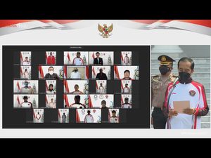 Ucap Basmalah, Jokowi Lepas Kontingen Indonesia untuk Olimpiade 2020