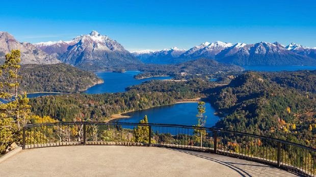 Cerro Campanario viewpoint near Bariloche in Nahuel Huapi National Park, Patagonia region in Argentina.