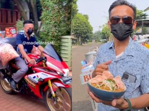 Viral Tukang Bubur Keliling Pakai Motor Sport Harga Rp 30 Jutaan!