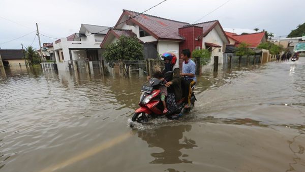Desa Lampasie Engking Aceh Tergenang Banjir
