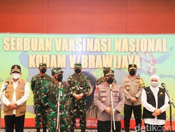 Panglima TNI dan Kapolri Optimis Herd Immunity Jatim Tercapai Bulan Agustus