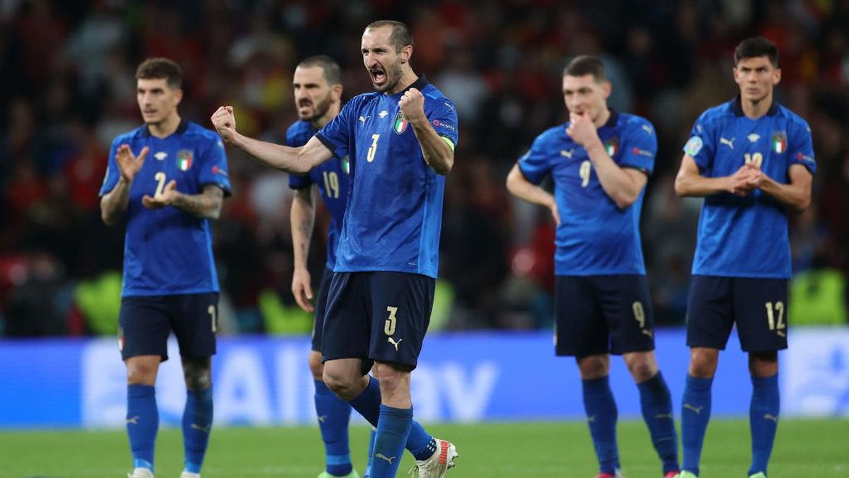 Italia dipuji karena bisa bermain adaptif. (Foto: Getty Images/Carl Recine - Pool)