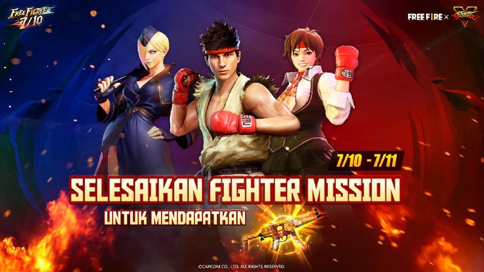 Main Free Fire dan Koleksi Item Eksklusif Kolaborasi Street Fighter V