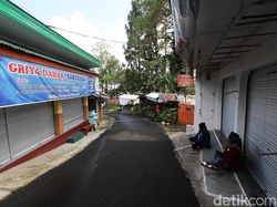 Kios di Grojogan Sewu Tutup Karena PPKM Darurat