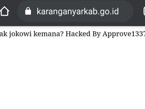 Situs Pemkab Karanganyar Diretas, Muncul Pak Jokowi Kemana?