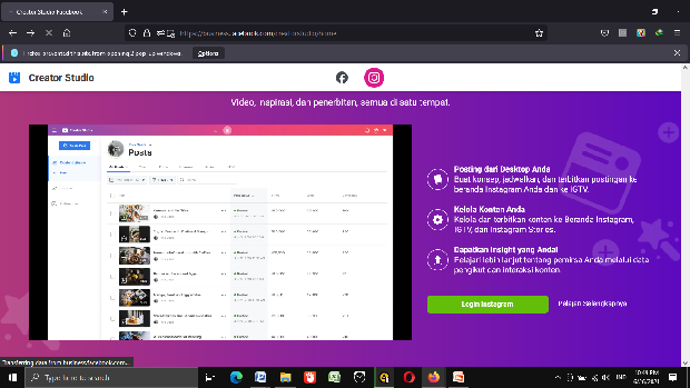 Facebook creator studio untuk membuat jadwal tayang/Siti Mukaromah content creator, pejuang konten