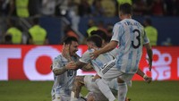 Argentina menjuarai Copa America 2021 berkat kemenangan atas Brasil dengan skor 1-0. (Foto: NELSON ALMEIDA/AFP)