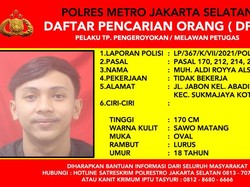 1 DPO Penyerang Polisi di Cilandak Jaksel Diburu, Ini Tampangnya