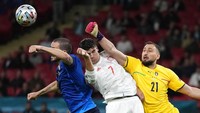 Saat berhadapan dengan Spanyol, Donnarumma berhasil melakukan clean sheet. (AP Photo/Frank Augstein, Pool)  