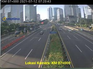 Senin Kedua PPKM Darurat, Lalin Tol Dalam Kota Jakarta Lancar Jaya