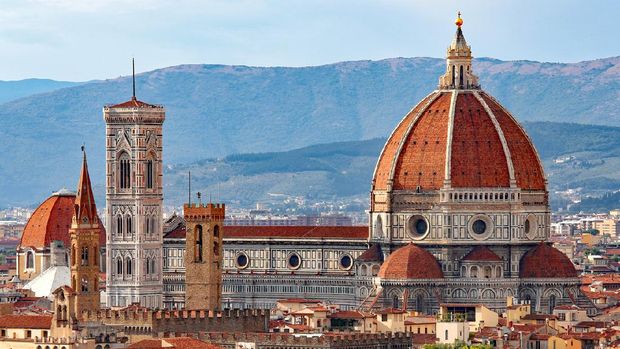 Duomo, Florence, Italia FLORENCE in Italy with the great dome of the Cathedral called Duomo di Firenze
