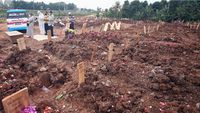Lahan TPU Khusus COVID-9 di Jombang Tangsel Penuh