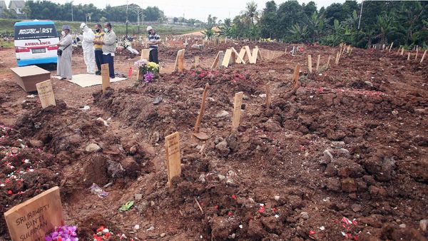 Lahan TPU Khusus COVID-9 di Jombang Tangsel Penuh