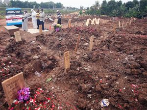 Lahan TPU Khusus COVID-9 di Jombang Tangsel Penuh